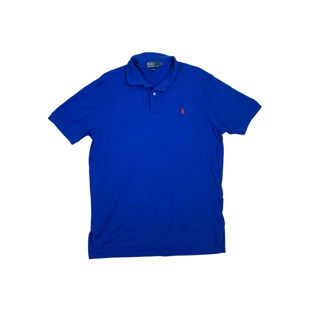Polo Ralph Lauren Blue Custom Fit Pony Polo Shirt Large